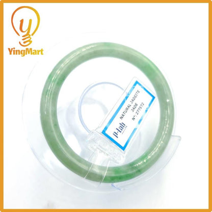 Certified 51mm PNJ277569 Real Jade Bangle Natural Color Green White To Green, Grey White, Grey Jadeite Bracelet for Men,Women,Grandma,Sister