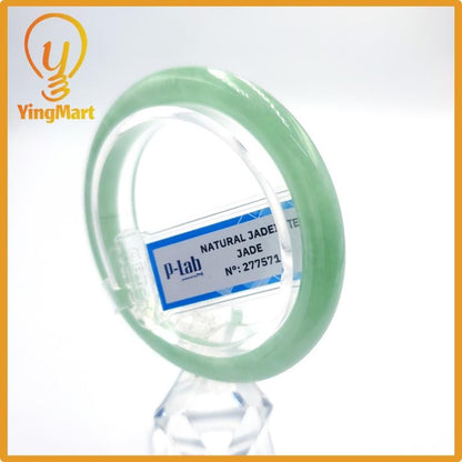 Certified 48mm Natural Color Jadeite Bangle PNJ277571 | Green Jade Bangle Bracelet for Men, Women – Grandma Bracelet, Bracelet for Sister