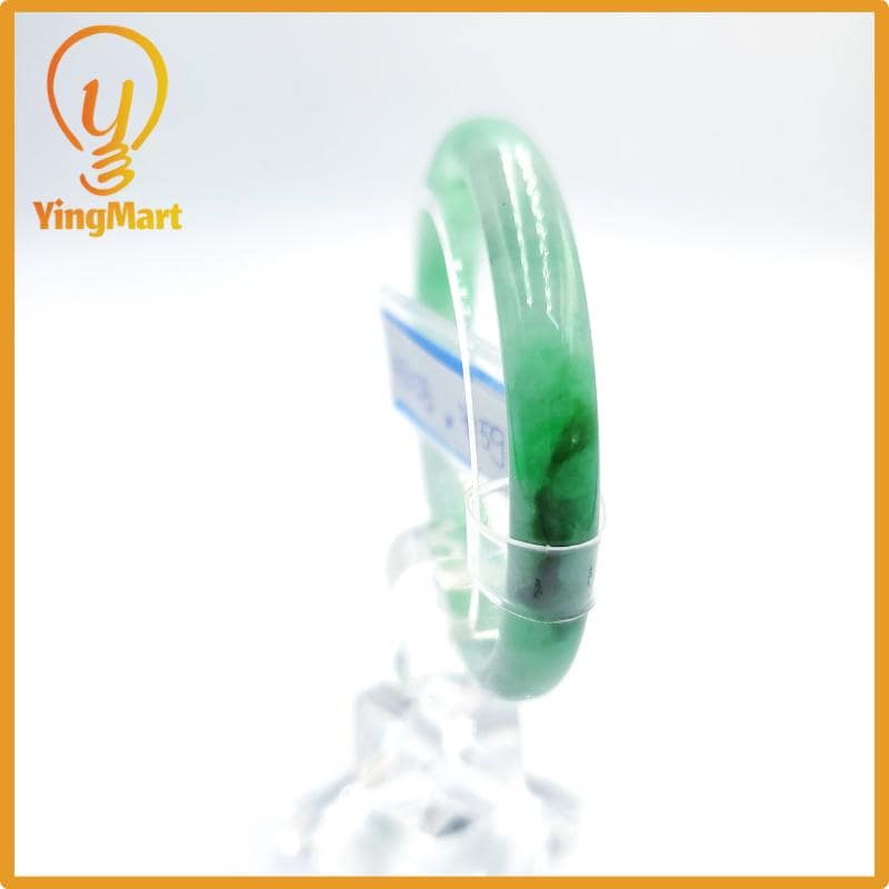 Certified 48mm PNJ277568 Real Jade Bangle | Genuine Green White To Green, Grey White, Grey, Brown Jadeite Bracelet for Men, Women, Grandma