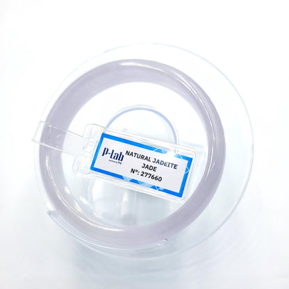 Certified 51mm PNJ277660 Real Jadeite Jade Bangle Natural Color White & Purplish White Jade Bracelet for Men, Women, Grandma,Sister