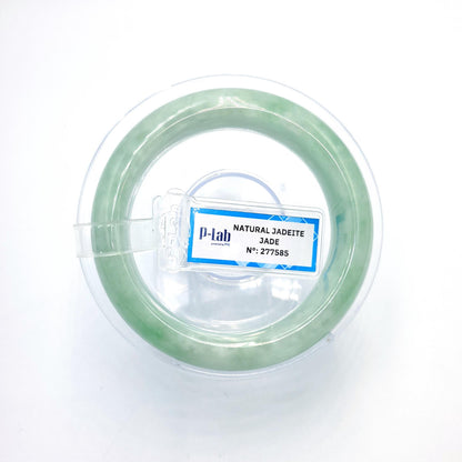 Natural Color Jade Bangle 50mm PNJ277585 | Green-White to Green Jadeite Jade Jewelry for Men, Women, Grandmother, Sister – Mothers day gift