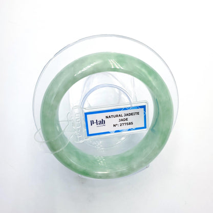 Natural Color Jade Bangle 50mm PNJ277585 | Green-White to Green Jadeite Jade Jewelry for Men, Women, Grandmother, Sister – Mothers day gift