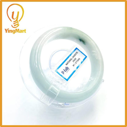 Certified 51mm PNJ277595 Real Jade Bangle | Natural Color Green White to Greyish Green, Grey White Jadeite Bracelet for Men, Women, Grandma