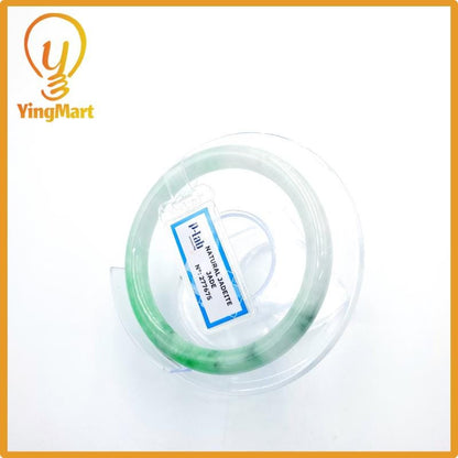 Certified 54mm PNJ277675 Real Jade Bangle Natural Color Green White To Green, Grey White, Grey Jadeite Bracelet for Men,Women,Grandma,Sister