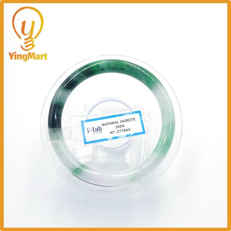 Certified 55mm PNJ277663 Real Jade Bangle Natural Color Green White To Green, Grey White, Grey, Black Jadeite Bracelet for Men,Women Grandma