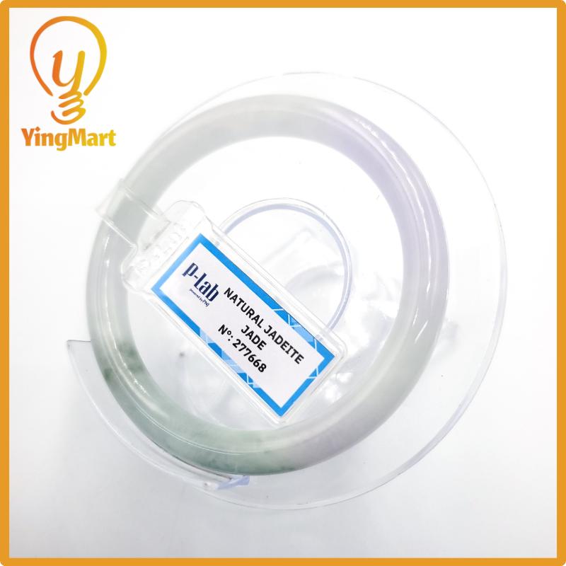 Certified 52mm PNJ277668 Jade Bangle | Natural Color White To Light Green, Purplish White,Grey Jadeite Bracelet for Men,Women,Grandma