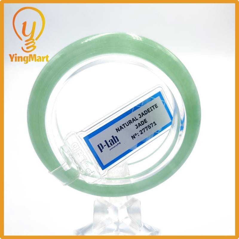 Certified 48mm Natural Color Jadeite Bangle PNJ277571 | Green Jade Bangle Bracelet for Men, Women – Grandma Bracelet, Bracelet for Sister