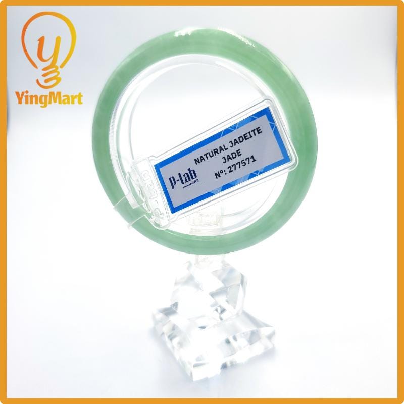 Certified 48mm Natural Color Jadeite Bangle PNJ277571 | Green Jade Bangle Bracelet for Men, Women – Grandma Bracelet, Bracelet for Sister