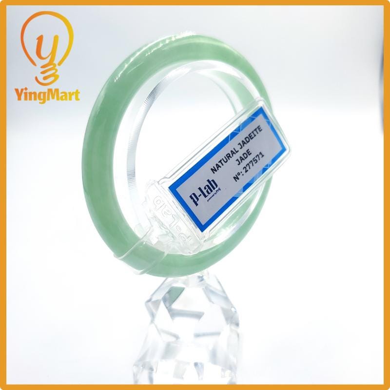 Certified 48mm Natural Color Jadeite Bangle PNJ277571 | Green Jade Bangle Bracelet for Men, Women – Grandma Bracelet, Bracelet for Sister