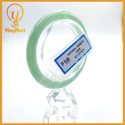Certified 48mm Natural Color Jadeite Bangle PNJ277571 | Green Jade Bangle Bracelet for Men, Women – Grandma Bracelet, Bracelet for Sister