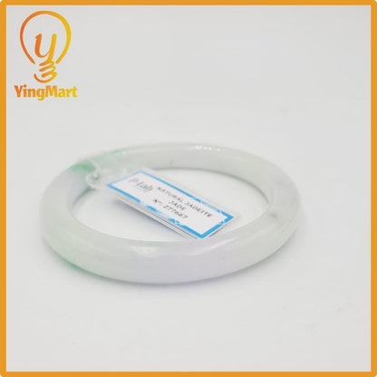 Jade Bangle 51mm PNJ Certified | Natural ColorWhite, Light Purple Jade Bracelet for Women, Men, Grandma, Sister