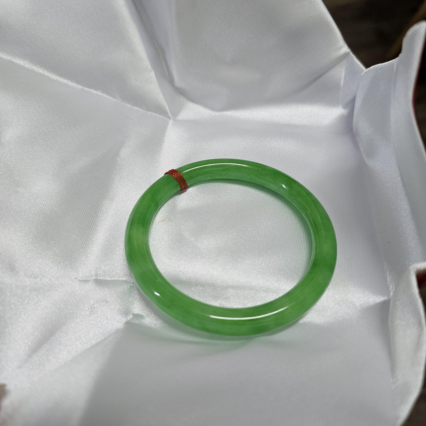 Green Jadeite Jade Bangle Bracelet 45–75mm | Vintage Gemstone Jewelry for Men – Mother's Day gift – Elegant Gift Bracelet for Sister Grandma