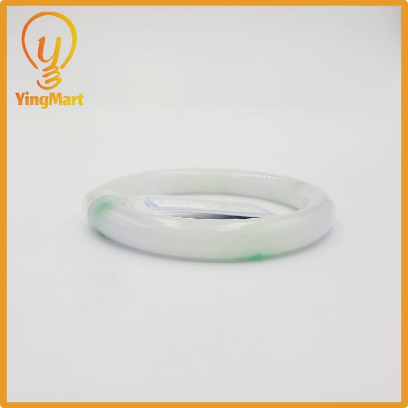 Jade Bangle 51mm PNJ Certified | Natural ColorWhite, Light Purple Jade Bracelet for Women, Men, Grandma, Sister
