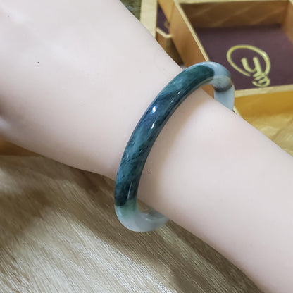 High Quality 48–72mm Natural-Colour Jade Cert No. B White Black Green YingMart Jadeite Bangle Burmese Gift for Her Sister Mother Grandma