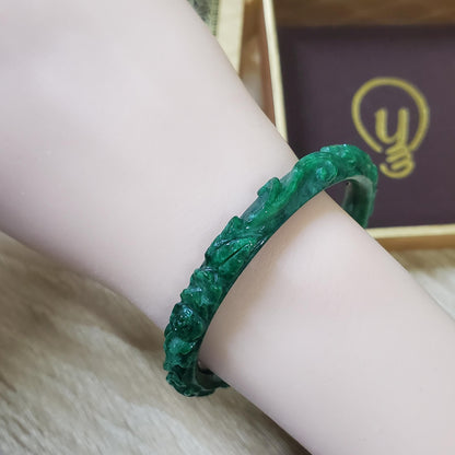 High Quality 52–54mm Jadeite Jade Green Bangle Gift for Her Grandma Mother Sister Mens Feng Shui Personalized