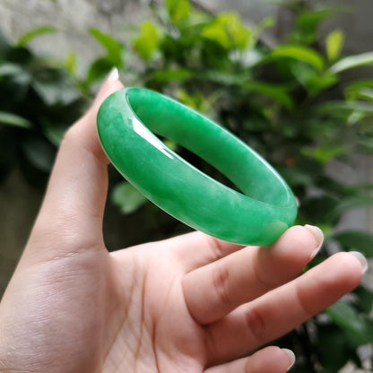 High Quality 48–72mm Jadeite Jade Green YingMart Bangle Bracelets Gift for Her Grandmother Sister Mom Grandma Mens Feng Shui Personalized