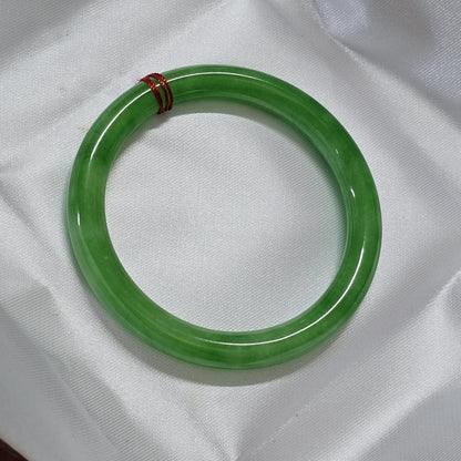 Green Jadeite Jade Bangle Bracelet 45–75mm | Vintage Gemstone Jewelry for Men – Mother's Day gift – Elegant Gift Bracelet for Sister Grandma
