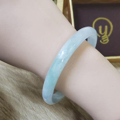 High Quality 48–72mm Jadeite Jade Light Green Purple YingMart Bangle Gift for Her Grandma Sister Mom Mens Feng Shui Personalized