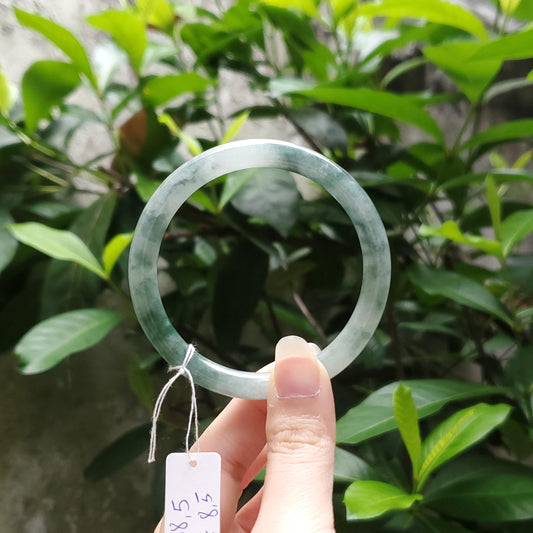 High Quality 48–72mm Natural-Colour Jade White to Light Green Bangle Bracelets Gift for Her Mom Grandma Feng Shui Personalized Jewelry