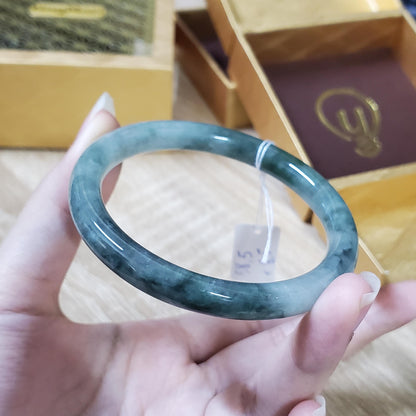 High Quality 48–72mm Natural-Colour Jade White to Light Green Bangle Bracelets Gift for Her Mom Grandma Feng Shui Personalized Jewelry