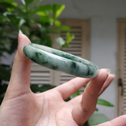 High Quality 48–72mm Natural-Colour Jade White YingMart Bangle Bracelets Burmese Gift for Her Grandmother Sister Mom Mens Feng Shui