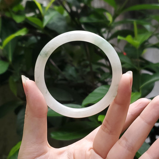 High Quality 48–72mm Jadeite Jade White Light Green YingMart Bangle Gift for Her Mom Sister Mens Grandma Feng Shui Personalized