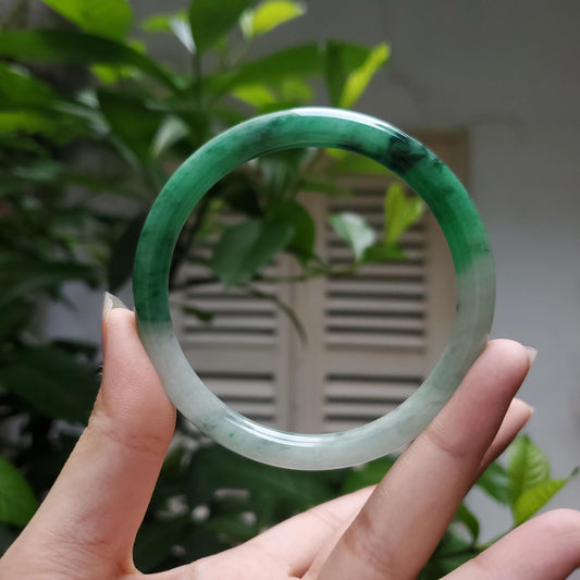 High Quality 48–72mm Natural-Colour Jade White Green YingMart Bangle Gift for Mom Grandma Sister Mens Feng Shui Personalized