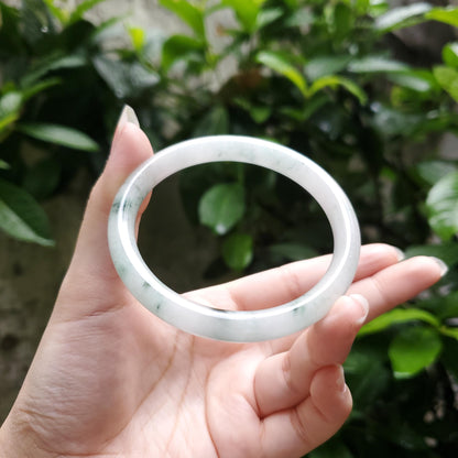 High Quality 48–72mm Natural-Colour Jade Grey White Green Spot Bangle Gift for Her Mom Grandma Feng Shui Personalized Jewelry