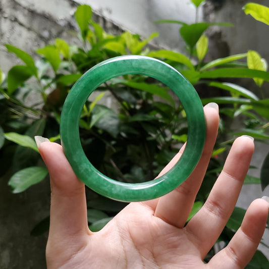 High Quality 48–72mm Jadeite Jade Green YingMart Bangle Bracelets Gift for Her Grandma Sister Mom Mens Feng Shui Personalized Jewelry