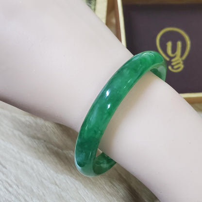 High Quality 48–72mm Jadeite Jade Green YingMart Bangle Bracelets Gift for Her Grandma Sister Mom Mens Feng Shui Personalized Jewelry