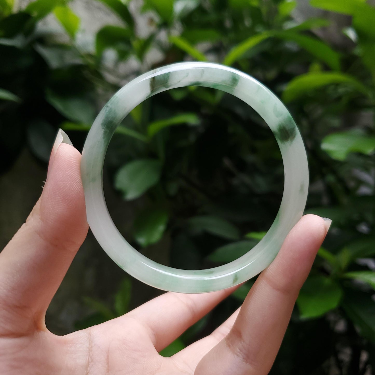 High Quality 48–72mm Natural-Colour Jade White Green YingMart Bangle Bracelets Gift for Her Grandma Sister Mom Mens Feng Shui Personalized