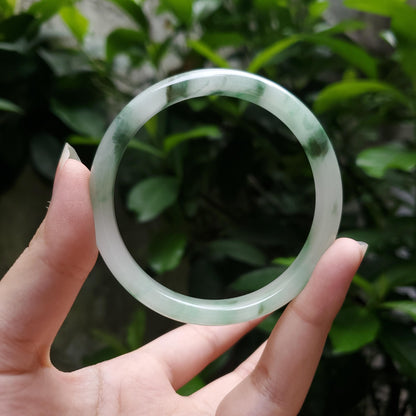 High Quality 48–72mm Natural-Colour Jade White Green YingMart Bangle Bracelets Gift for Her Grandma Sister Mom Mens Feng Shui Personalized