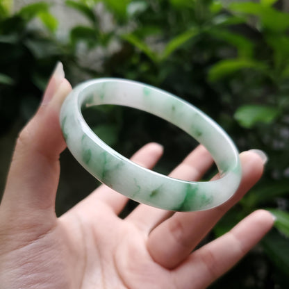 High Quality 48–72mm Natural-Colour Jade White Green YingMart Bangle Bracelets Gift for Her Grandma Sister Mom Mens Feng Shui Personalized