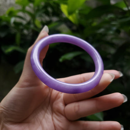 High Quality 48–72mm Jadeite Jade Purple YingMart Bangle Bracelets Gift for Her Mom Feng Shui Grandma Sister Mens