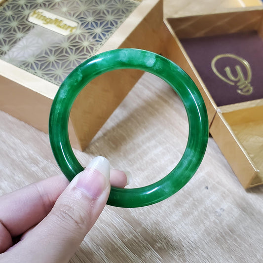 High Quality 48–72mm Jadeite Jade Green YingMart Bangle Bracelets Gift for Her Sister Feng Shui Grandma Mom