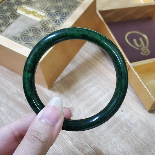High Quality 48–72mm Jadeite Jade Dark Green YingMart Bangle Bracelets Gift for Her Feng Shui Grandma Sister Mom Mens