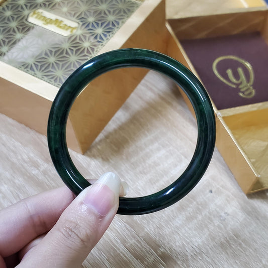 Jade Bangle 48-60mm up | Yingmart Dark Green Jade Jadeite Bracelet for Men, Women, Grandmother, Sister – Vintage Elegance