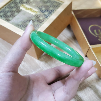 High Quality 48–72mm Jadeite Jade Green YingMart Bangle Bracelets Gift for Her Mom Feng Shui Grandma Sister Mens