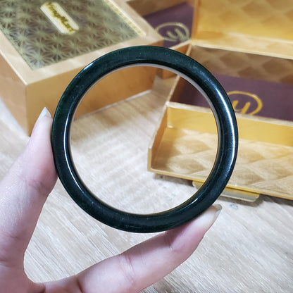 High Quality 48–72mm Jadeite Jade Dark Green YingMart Bangle Bracelets Burmese Gift for Her Grandma Personalized