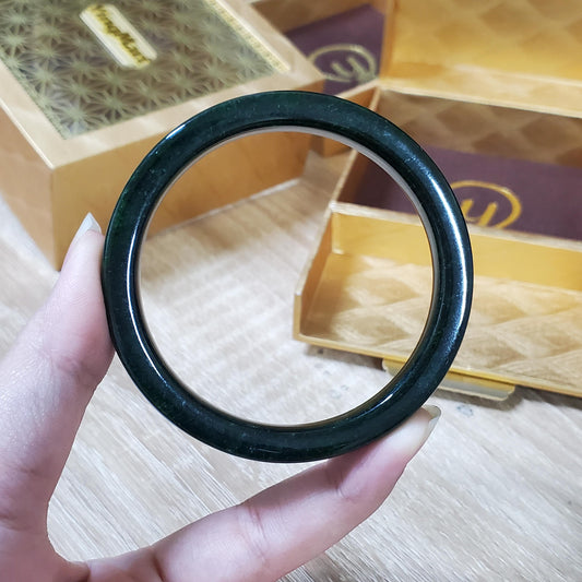 High Quality 48–72mm Jadeite Jade Dark Green YingMart Bangle Bracelets Burmese Gift for Her Grandma Personalized