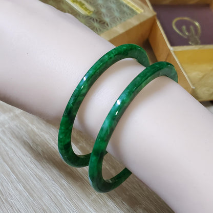 High Quality 48–72mm Jadeite Jade Green Bangle Gift for Her Mom Grandma Feng Shui Personalized Bracelets Jewelry