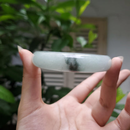 High Quality 48–72mm Natural-Colour Jade White to Light Green YingMart Bangle Gift for Mom Grandma Sister Mens Feng Shui Personalized