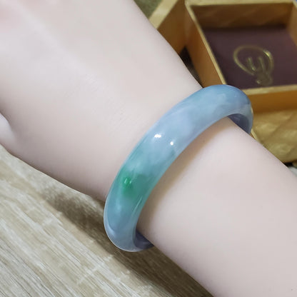High Quality 50–60mm Natural-Colour Jade Purple YingMart Bangle Bracelets Gift for Her Grandma Sister Mom Mens Feng Shui