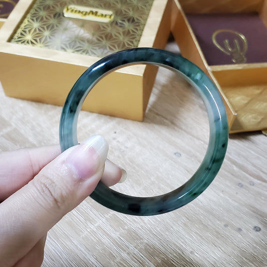 High Quality 48–72mm Natural-Colour Jade Green Bangle Gift for Her Mom Grandma Feng Shui Personalized Bracelets Jewelry