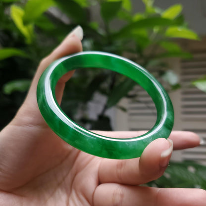 High Quality 48–72mm Jadeite Jade Green YingMart Bangle Bracelets Gift for Her Sister Feng Shui Grandma Mom