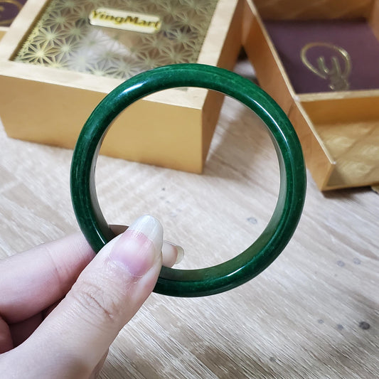 High Quality 48–72mm Jadeite Jade Green YingMart Gift for Her Grandmother Sister Mother Mens Feng Shui Personalized Bangle Bracelets