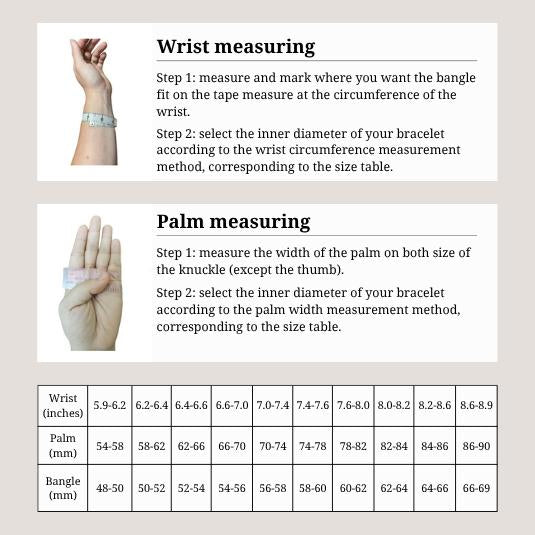 Yingmart 53mm PNJ Certified Natural Color Grey White Natural Jadeite Jade Bangle Bracelet, Real Gemstone, Gift for Her Mom Grandma Sister