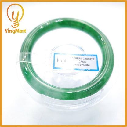 Yingmart 57mm natural green jadeite jade bangle bracelet, real gemstone, vintage jewelry, gift for her, accessories