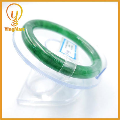 Yingmart 57mm natural green jadeite jade bangle bracelet, real gemstone, vintage jewelry, gift for her, accessories