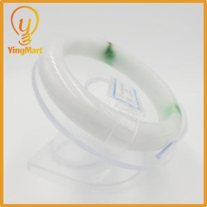 Yingmart 58mm PNJ Certified Natural Color Grey White Natural Jadeite Jade Bangle Bracelet, Real Gemstone, Gift for Her Mom Grandma Sister